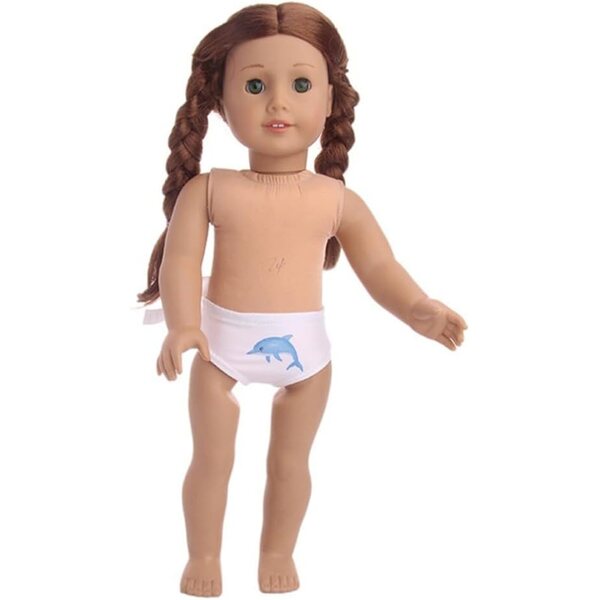 Mutandine da bambola per bambina 46 cm con stampa delfini - Intimo accessorio Uterui