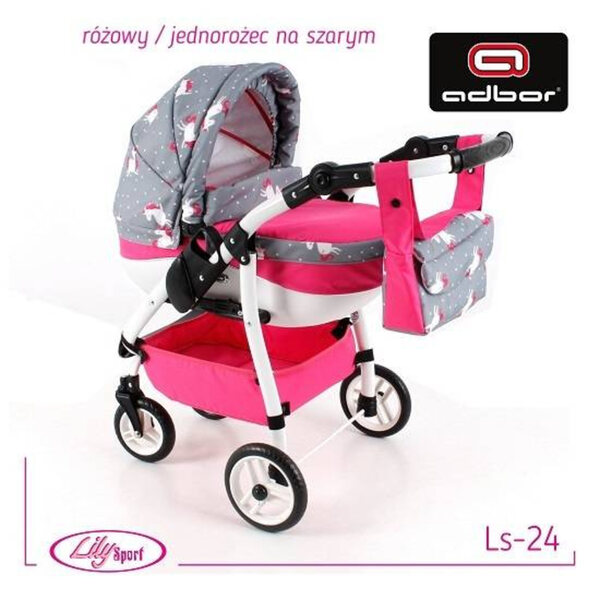 Adbor Lily Sport Puppenwagen mit Loom Band-Set und Zubehör im Lieferumfang enthalten