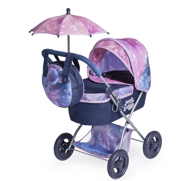DeCuevas Magic Bubble faltbarer Puppenwagen mit Zubehör 60 cm
