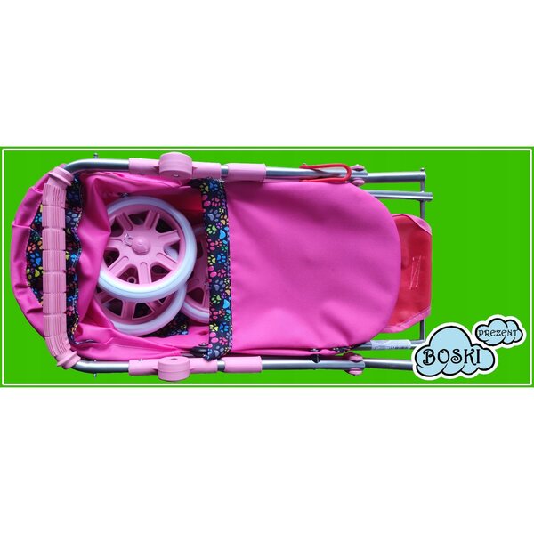 Wòzek pour poupées avec gondole profonde réglable pour filles de 3 à 5 ans