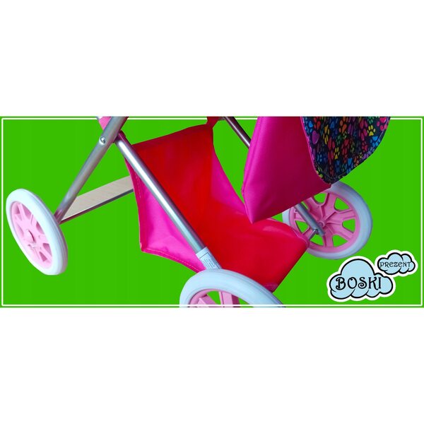 Wòzek pour poupées avec gondole profonde réglable pour filles de 3 à 5 ans