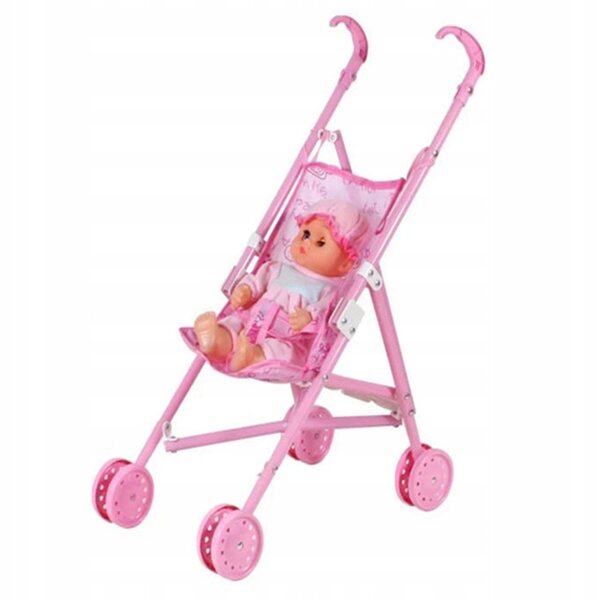 Babypuppe mit Kinderwagen – Lustiges und lehrreiches Set für Kinder ab 3 Jahren