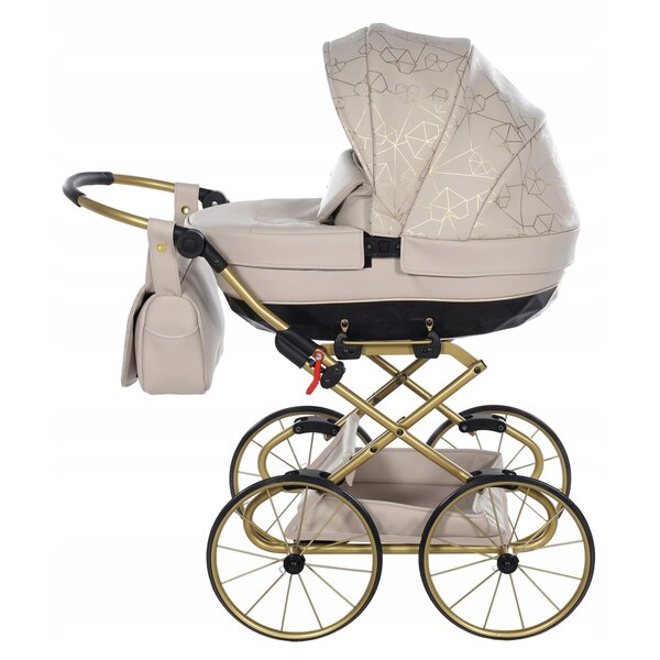 TAKO Heart Mini Puppenwagen beige für Mädchen im Alter von 3 bis 8 Jahren