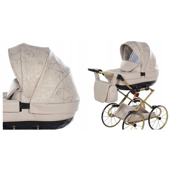 TAKO Heart Mini Puppenwagen beige für Mädchen im Alter von 3 bis 8 Jahren