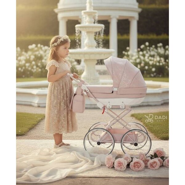 TAKO Heart Mini Puppenwagen beige für Mädchen im Alter von 3 bis 8 Jahren