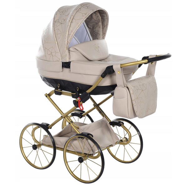 TAKO Heart Mini Puppenwagen beige für Mädchen im Alter von 3 bis 8 Jahren