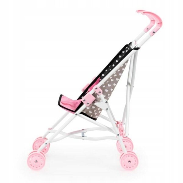 Leichter und langlebiger schwarzer Bayer Buggy-Puppenkinderwagen mit Herzen