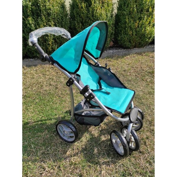 Dromader Puppenwagen mit großen Rädern und Spielzeugkorb