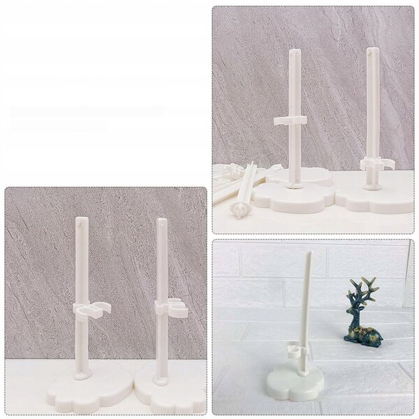 Set van 20 transparant witte standaards voor poppen van 12 cm - Stabiele plastic standaards