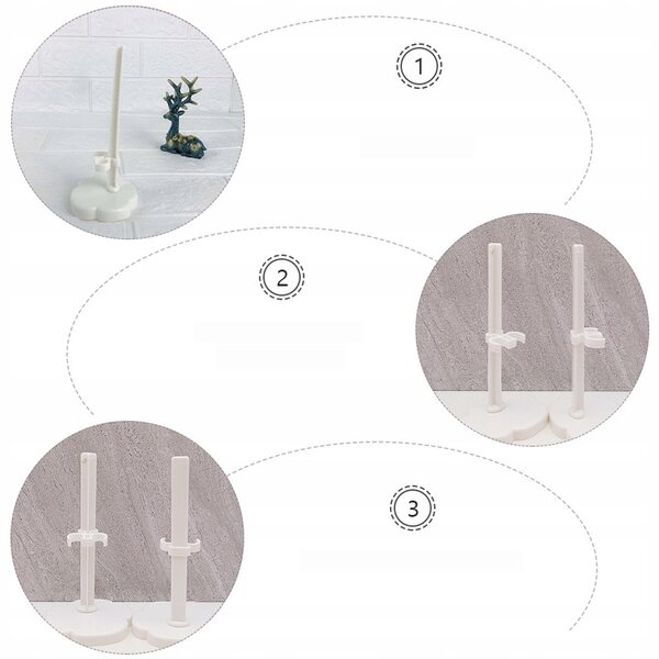Set van 20 transparant witte standaards voor poppen van 12 cm - Stabiele plastic standaards