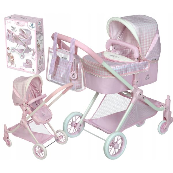 Niza DeCuevas Toys Funktioneller 3-in-1-Puppenwagen für Kinder ab 3 Jahren