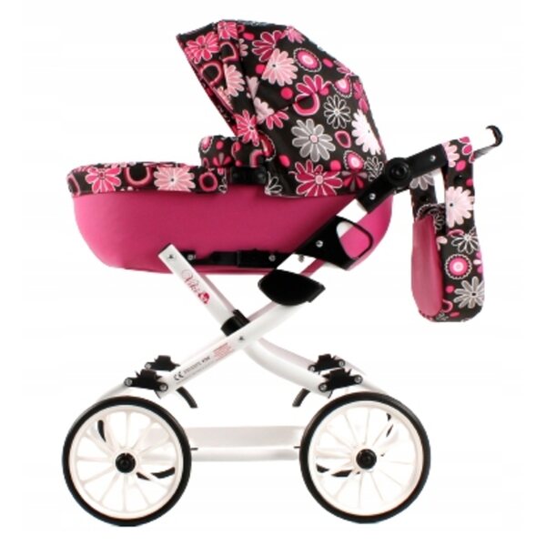 Adbor Viki faltbarer Puppenwagen mit Tasche und Korb, stabil und leicht