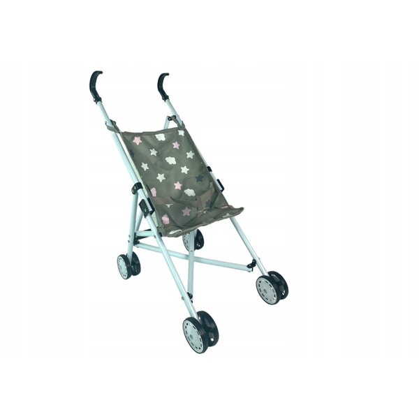 Grauer Puppenwagen mit Sternen – Lernspiel für Kinder