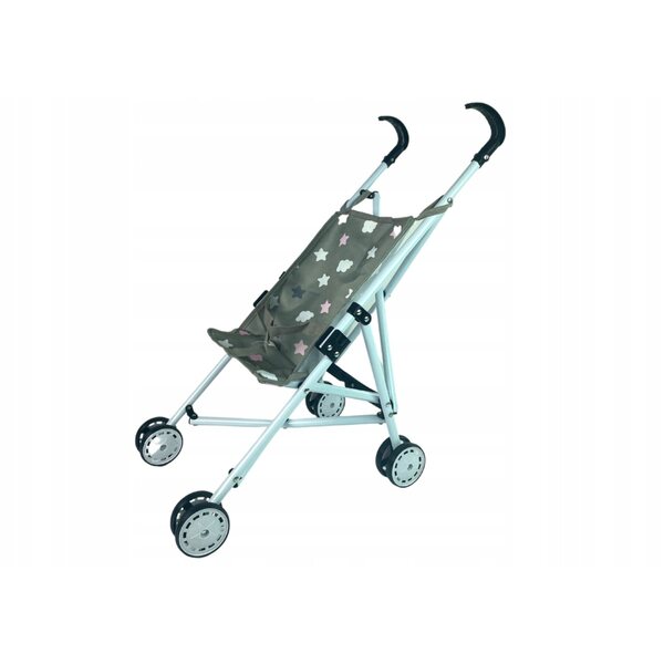 Grauer Puppenwagen mit Sternen – Lernspiel für Kinder