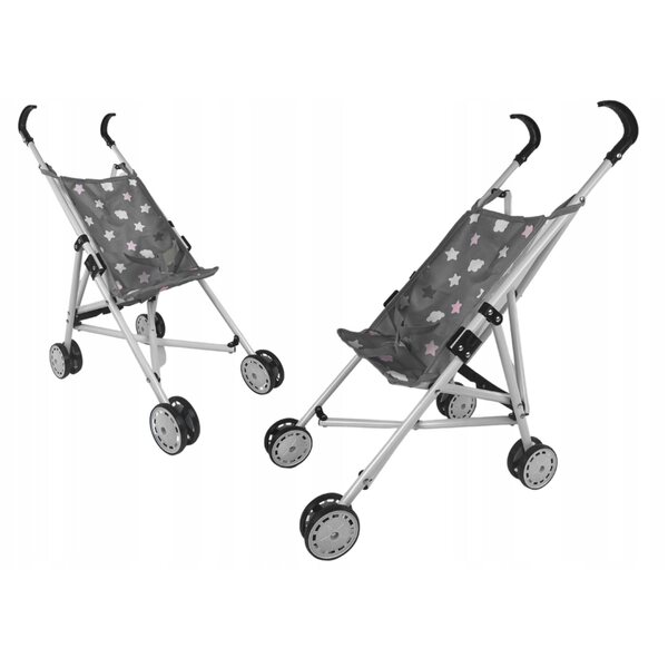 Grauer Puppenwagen mit Sternen – Lernspiel für Kinder