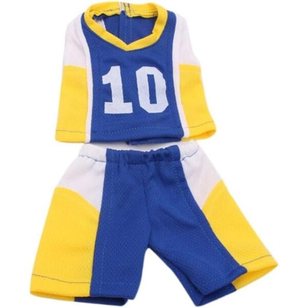 Abbigliamento Casual per Bambole 46 cm - Top e Pantaloncini con Stampa Numeri Uterui