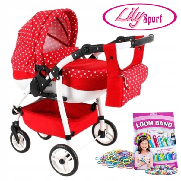 Adbor Lily Sport-Puppenwagen mit buntem Loom-Band-Set – Ls-12