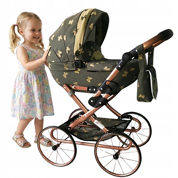 Retro-tiefer, langlebiger Puppenwagen mit umfangreichem Design und Zubehör