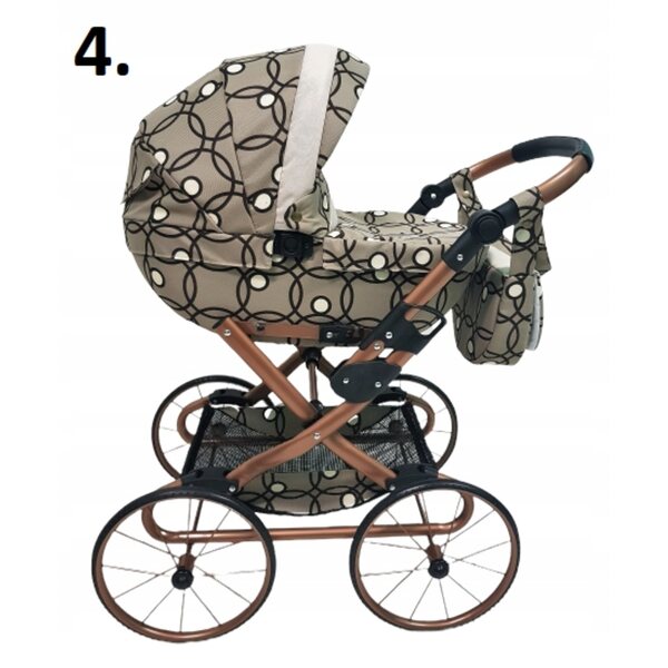 Carrozzina per bambole Retro profonda, resistente, con ampio design e accessori