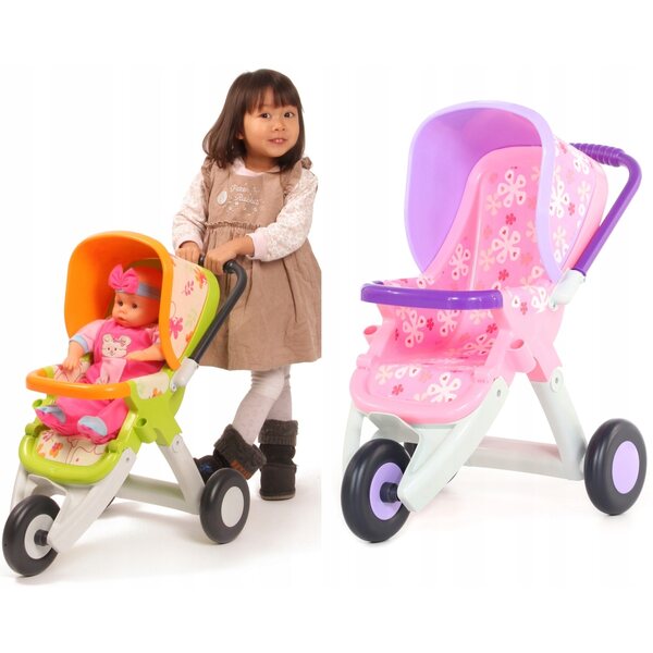 Polesie 3-Rad-Puppenwagen für Kinder ab 1 Jahr aus Kunststoff