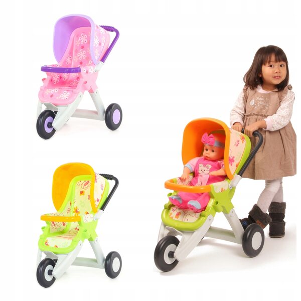 Passeggino per bambole 3 ruote Polesie per bambini da 1 anno in plastica