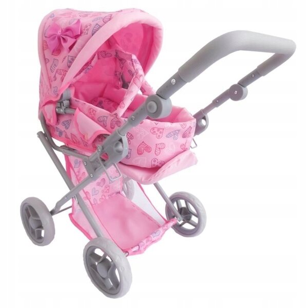 Eurobaby EB9346 m2206 tiefer Puppenwagen mit verstellbarem Griff und Babytrage