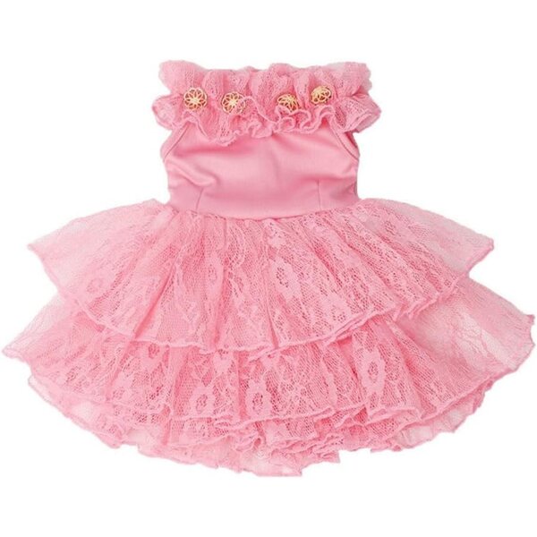 Abito in Pizzo Rosa 46 cm per Bambole Americane - Elegante Accessorio Casual