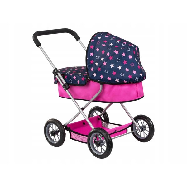 Puppenwagen mit Zubehör Bayer Design rosa 46 cm