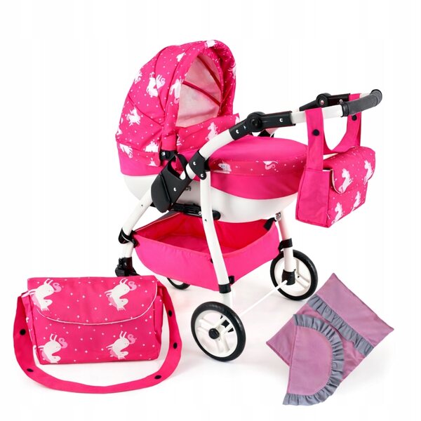 Adbor Lily Sport LS-23 Puppenwagen mit kostenloser Bettwäsche, polnisches Produkt