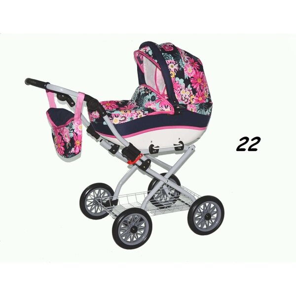 Großer Kinderwagen für polnische NELA-Puppen mit verstellbarem Griff und Gondel