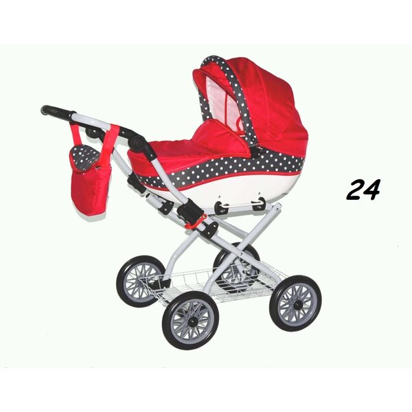 Großer Kinderwagen für polnische NELA-Puppen mit verstellbarem Griff und Gondel