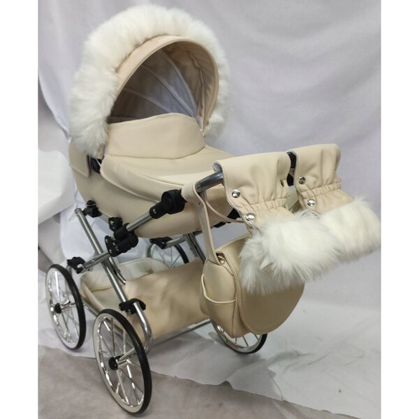 JACKMAR Darsi Girls Deep Retro Beige Silber Puppenwagen