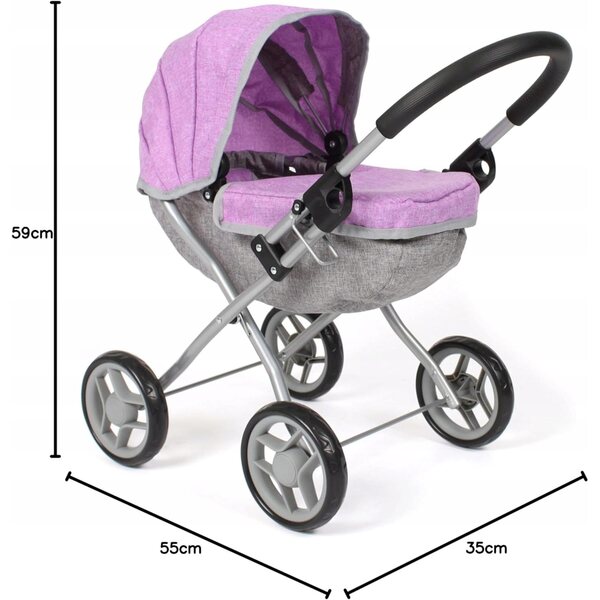 Bayer Chic 2000 Lilli 550-69 Puppenwagen Flieder Melange, ab 3 Jahren
