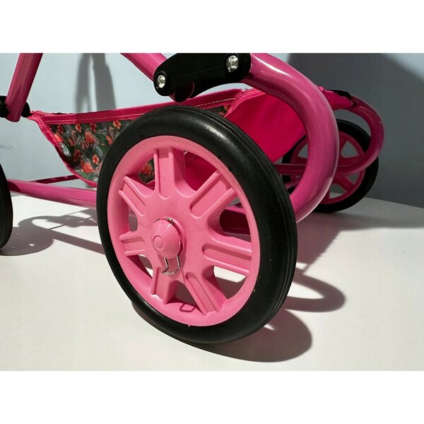 2 in 1 Puppenwagen aus Metall und Stoff für Kinder ab 3 Jahren