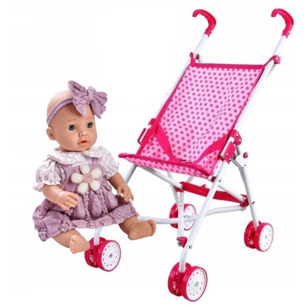 Wiki Forkids Puppenwagen-Set mit Bobasek-Puppe, leicht und langlebig