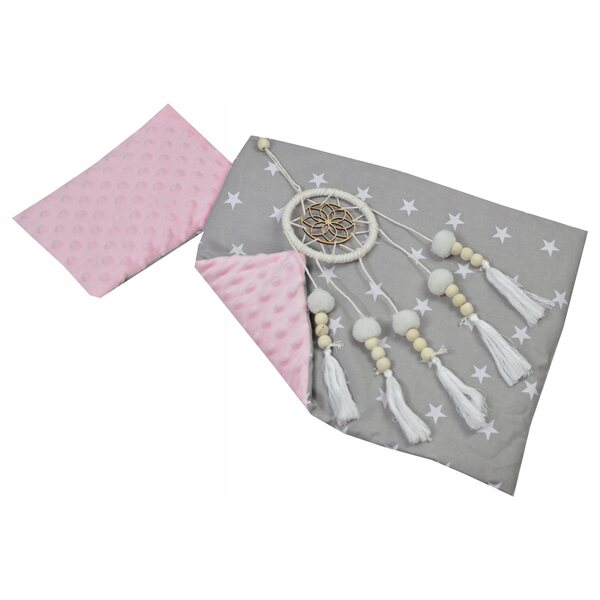 Set aus antiallergischer Baumwolle und Minky-Puppenlaken für Mädchenspiele