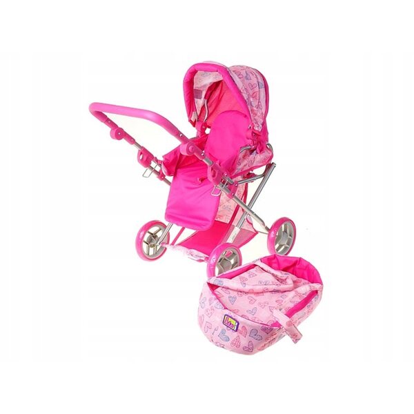 Deep Pink Adar Puppenwagen mit Herzen – Kreativspiele für Kinder ab 6 Jahren