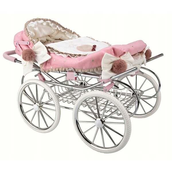 Munecas Arias 40820 faltbarer Retro-Puppenwagen mit Tasche und Dekorationen