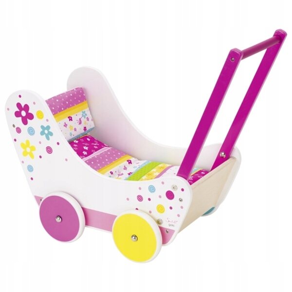 Holzwagen für Susibelle Goki-Puppen, modernes und robustes Design