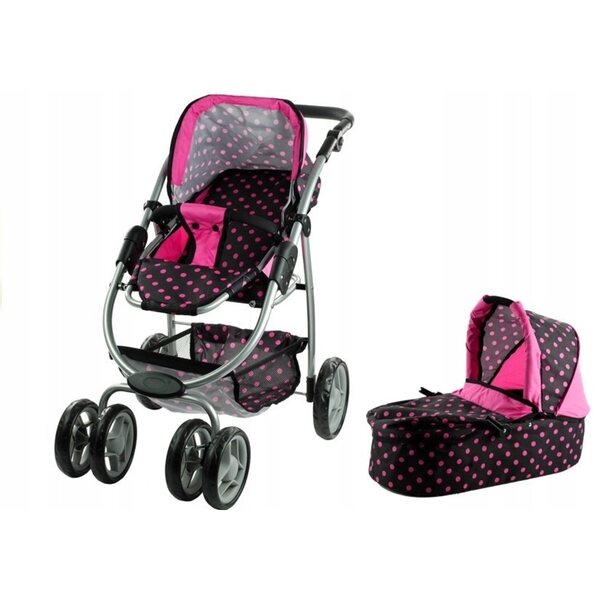 Jokomisiada 2-in-1-Puppenwagen-Set für Puppen ab 4 Jahren