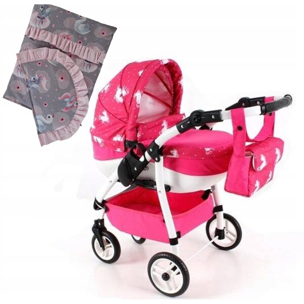 Adbor LILY SPORT LS-23 Puppenwagen mit Bettwäscheset inklusive