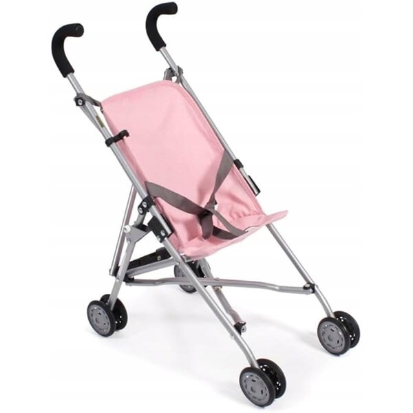Bayer Chic Roma grau und rosa faltbares Poussette für Puppen im Alter von 3–5 Jahren