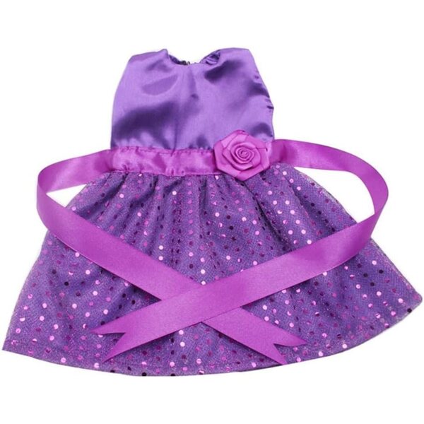 Abito in Pizzo Viola per Bambole Americane 46 cm, Casual e Facile da Indossare