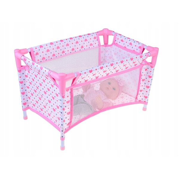 Komplettes 3-in-1-Set für Puppen mit Kinderwagen, Kinderbett und Schaukelstuhl + Gratis-Puppe
