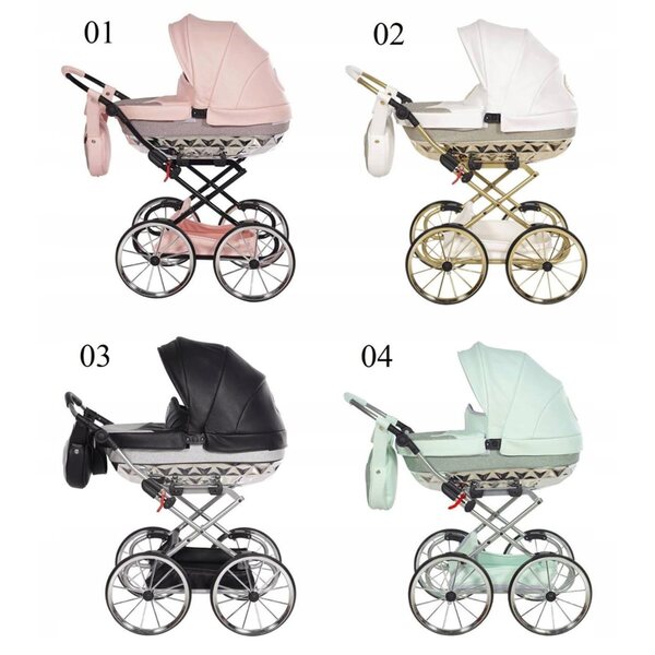 Deep Doll Kinderwagen Tako Glitzer Handarbeit Mini Mintgrün