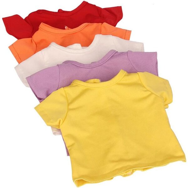 Maglietta per Bambola Americana 46 cm - Accessorio Costume Casual Sicuro e Colorato