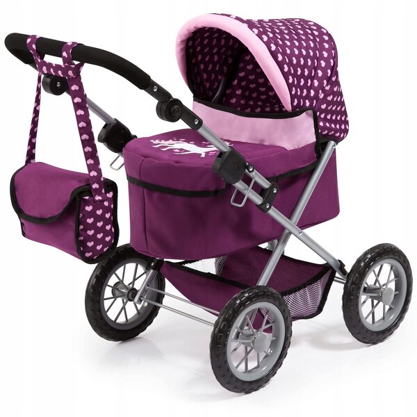 Bayer Design Tiefer und trendiger Puppenwagen mit lilafarbenem Einhorn