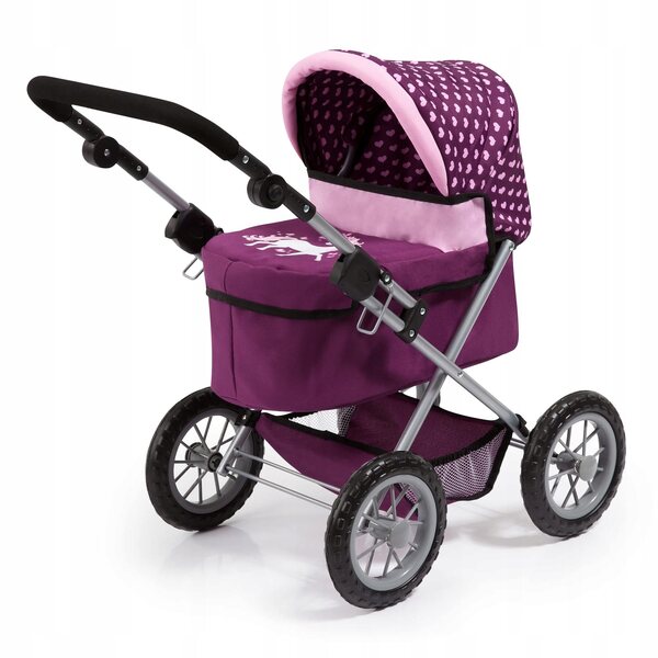 Bayer Design Tiefer und trendiger Puppenwagen mit lilafarbenem Einhorn
