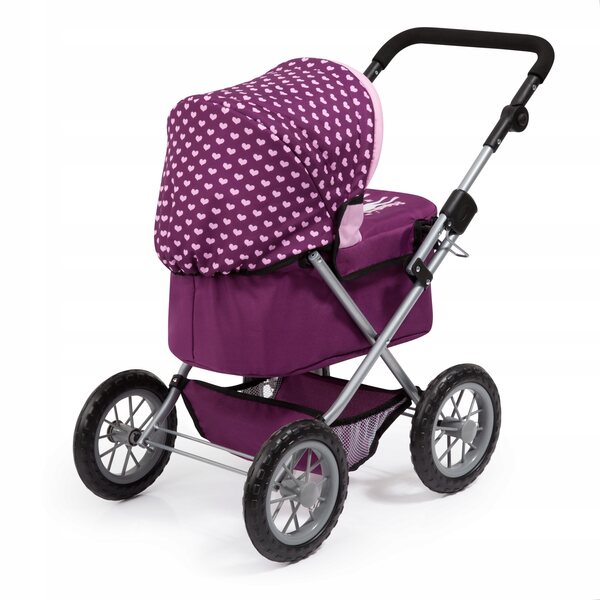 Bayer Design Tiefer und trendiger Puppenwagen mit lilafarbenem Einhorn