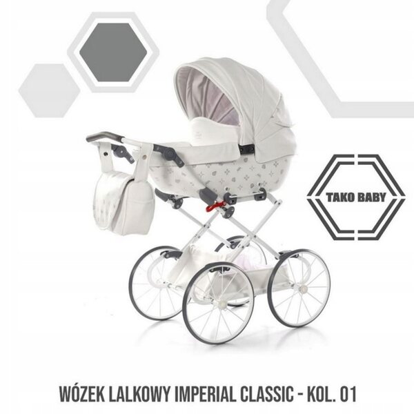 Tako Imperial Mini Classic Puppenwagen aus Öko-Leder für Mädchen ab 3 Jahren